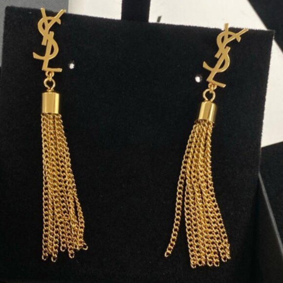 Saint Laurent Fringe Tassel Earrings - With Original Box - Picture 3 of 3